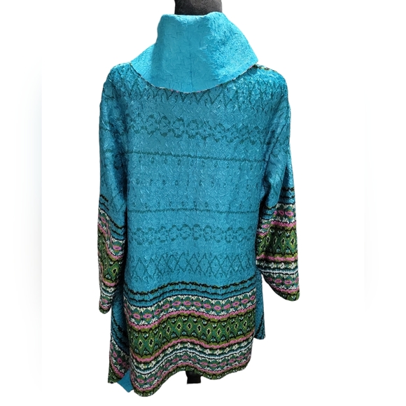 Saint Gil Paris Multi Color Cardigan Shawl Large - Picture 3 of 4